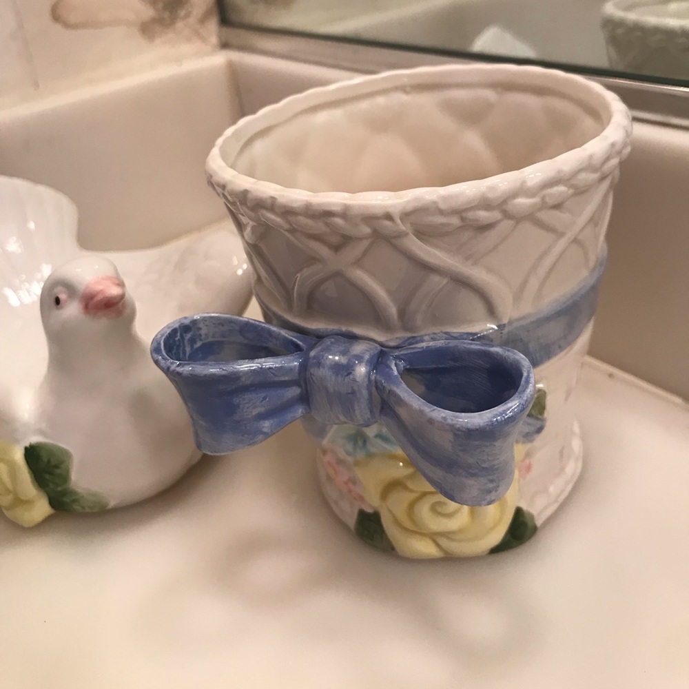 FITZ AND FLOYD NWT SOAP DISH AND TUMBLER New (Old Stock) in box. - Picture 7 of 16